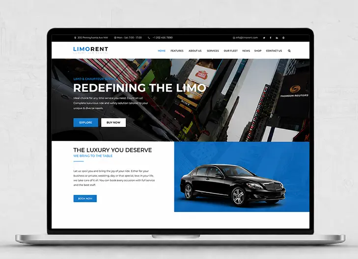 Limo Rent main demo homepage preview
